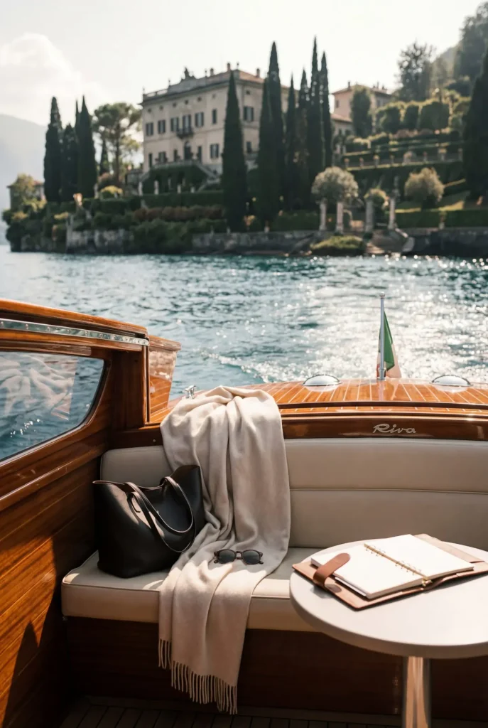 Lake como shoreline about mystique companions
